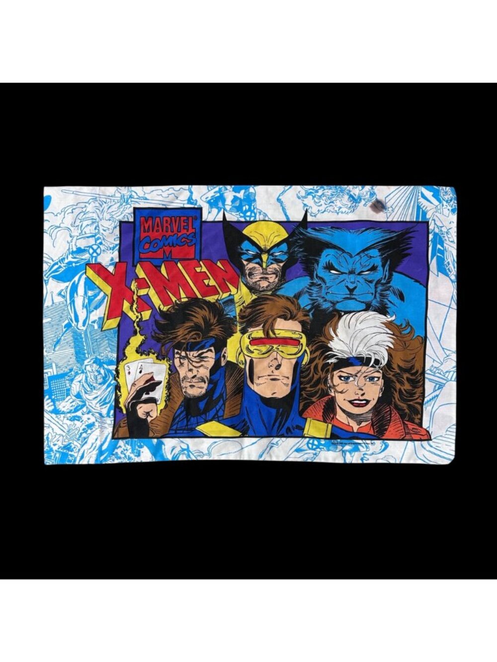 Vintage X MEN Marvel Comics Pillowcase Wolverine Mutant Beast Storm 1994 USA - Picture 3 of 10